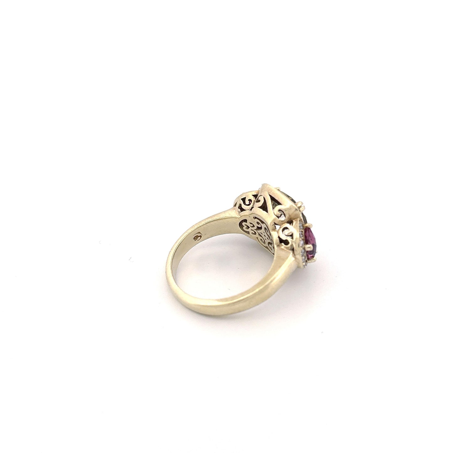 14K Citrine & Tourmaline Ring