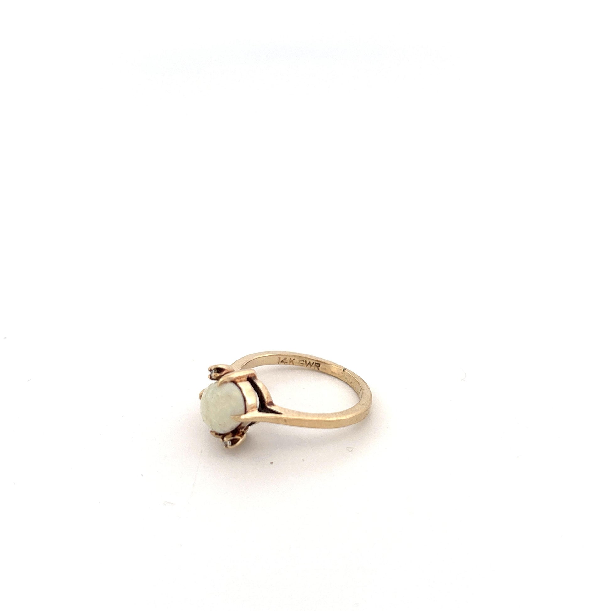 14k Opal & Diamond Ring