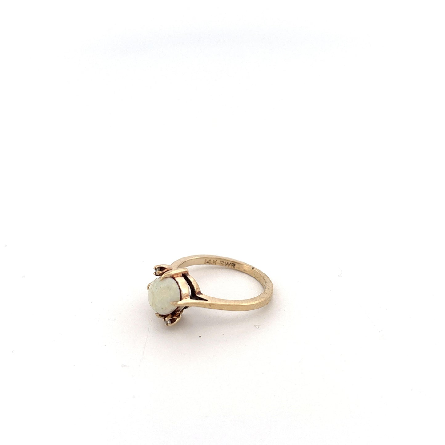 14k Opal & Diamond Ring