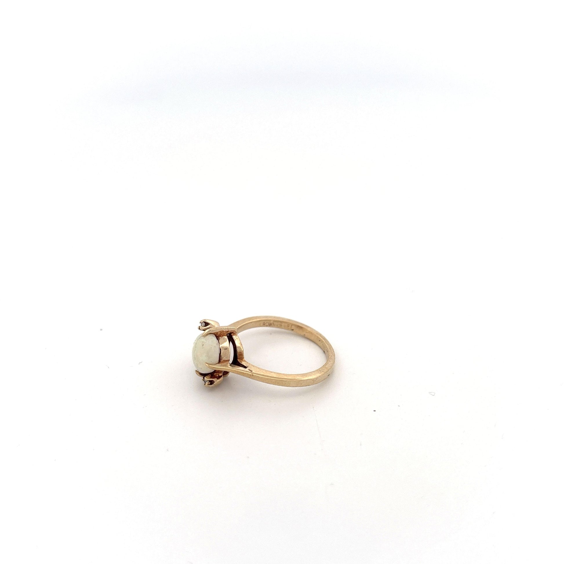 14k Opal & Diamond Ring