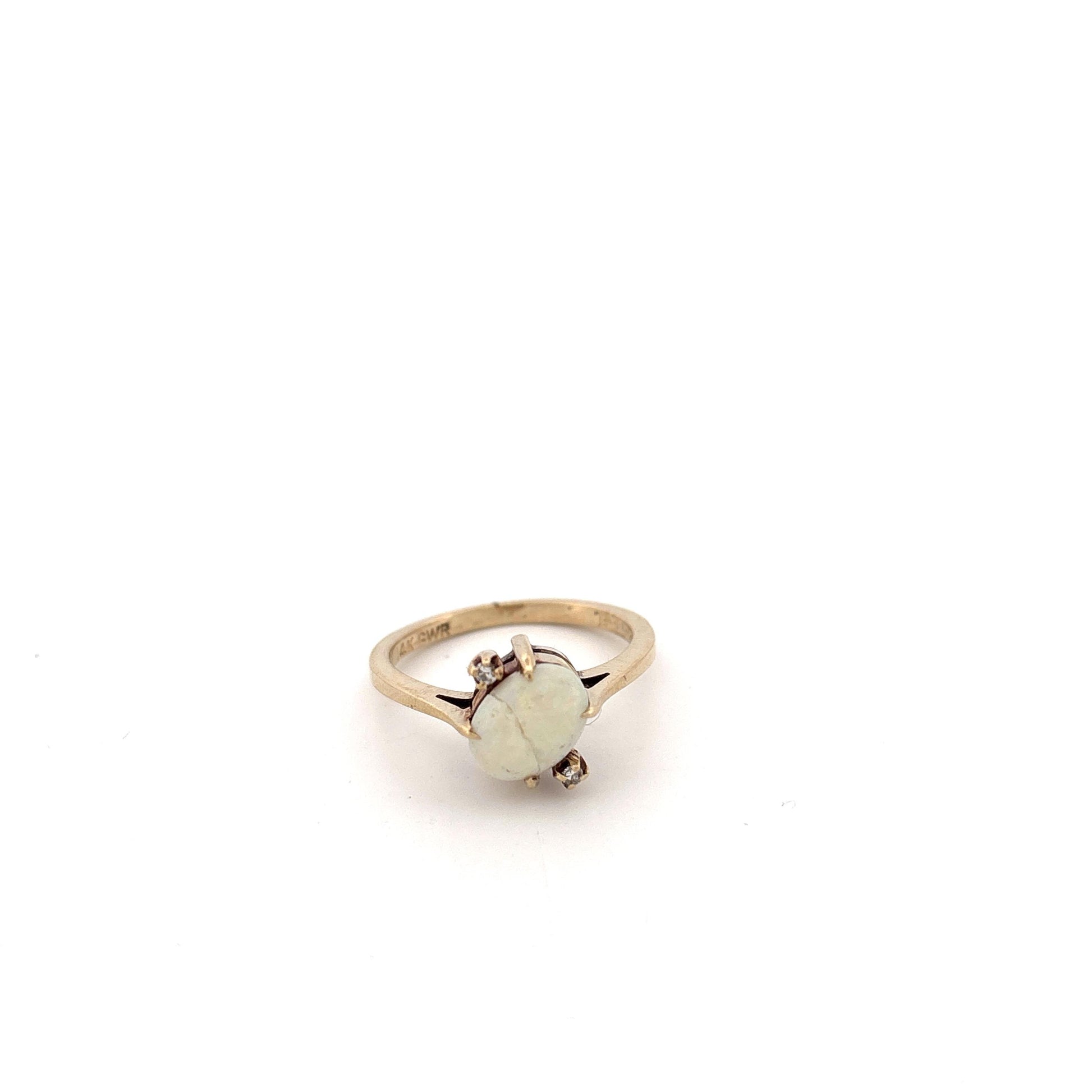 14k Opal & Diamond Ring