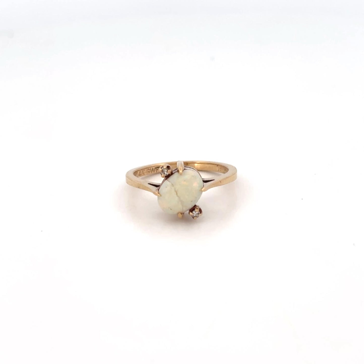 14k Opal & Diamond Ring