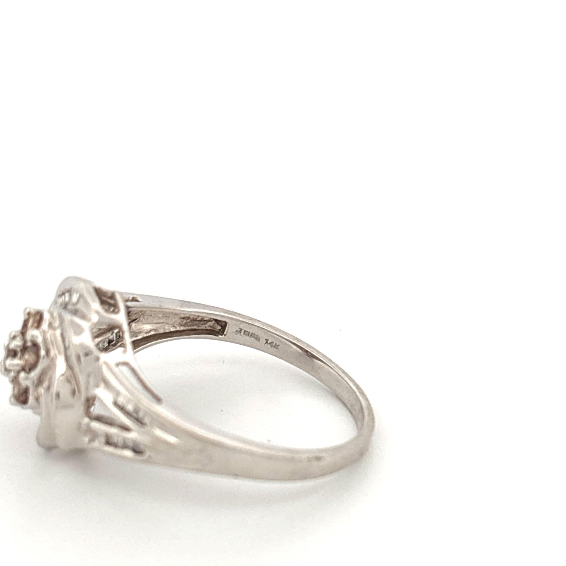 14k White Gold Diamond Ring