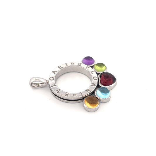BVLGARI Multi Gemstone Pendant Necklace