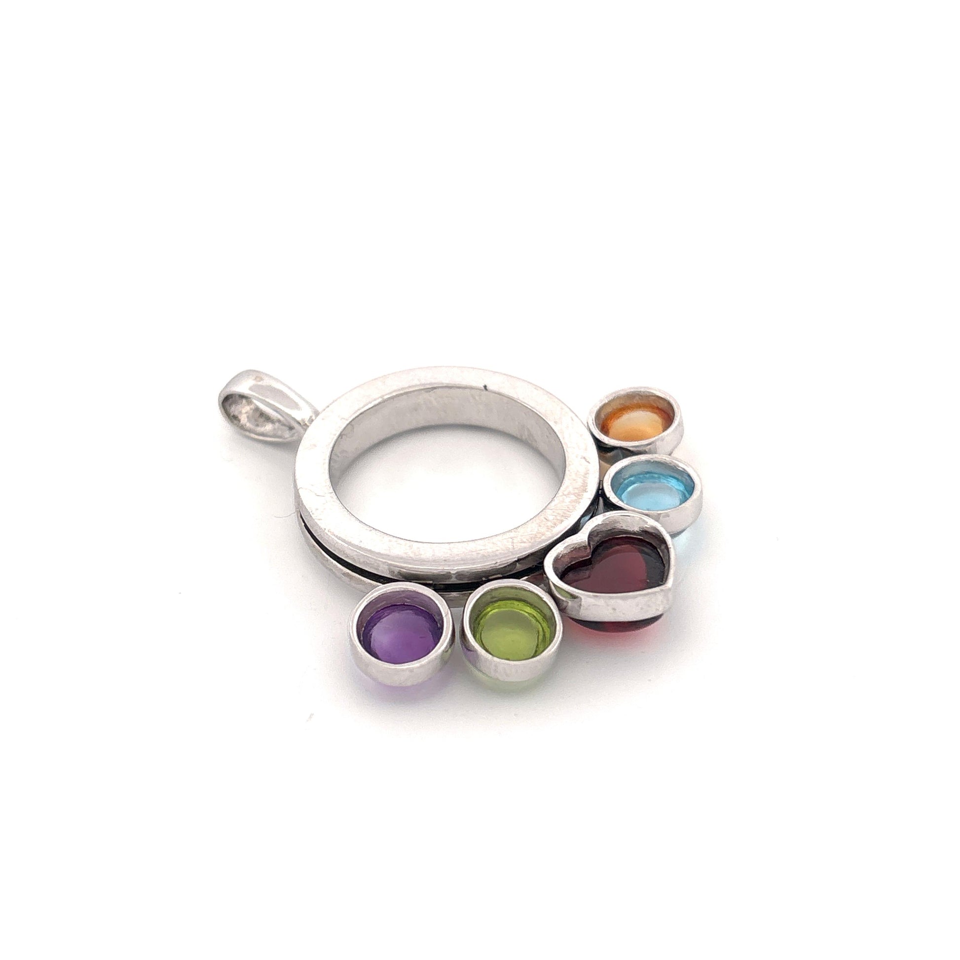 BVLGARI Multi Gemstone Pendant Necklace