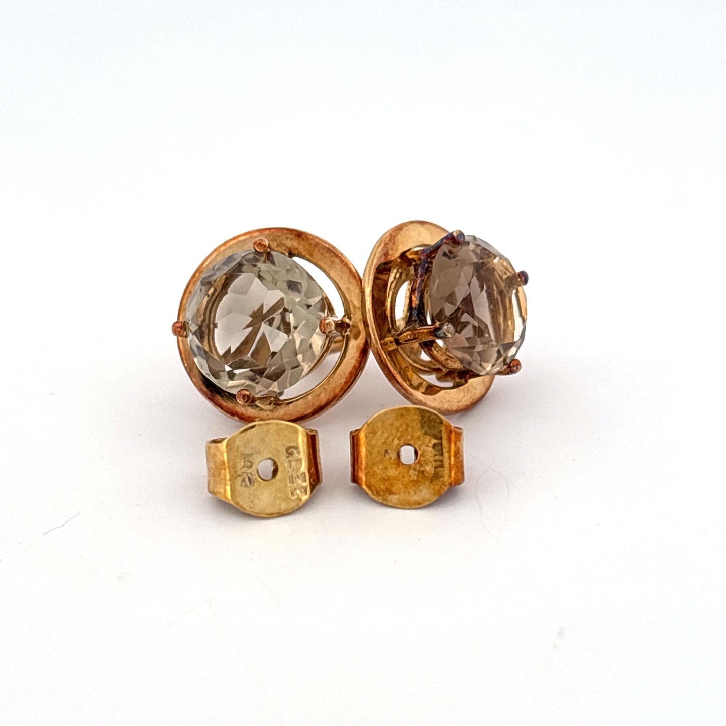 14k Smoky Quartz Earrings