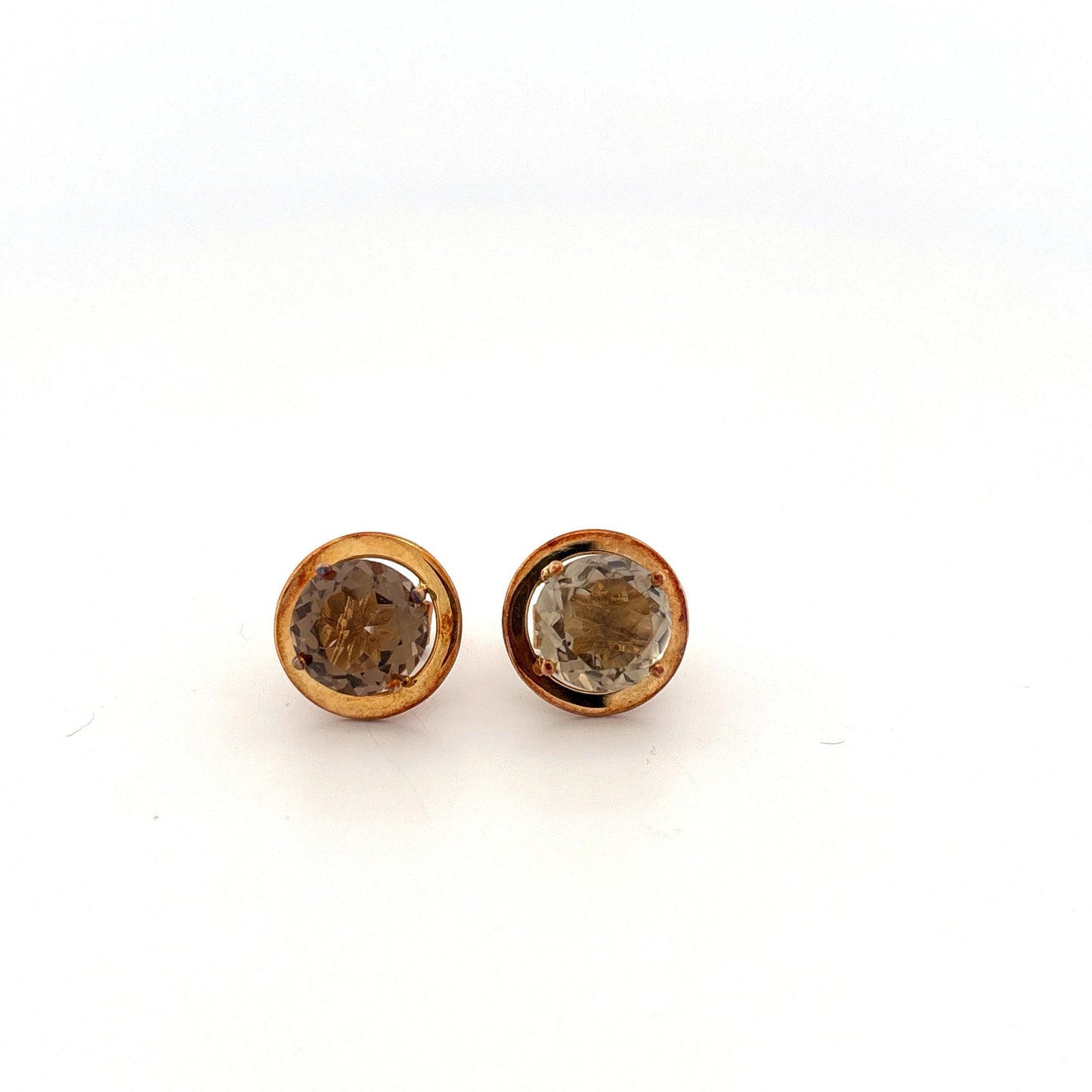 14k Smoky Quartz Earrings