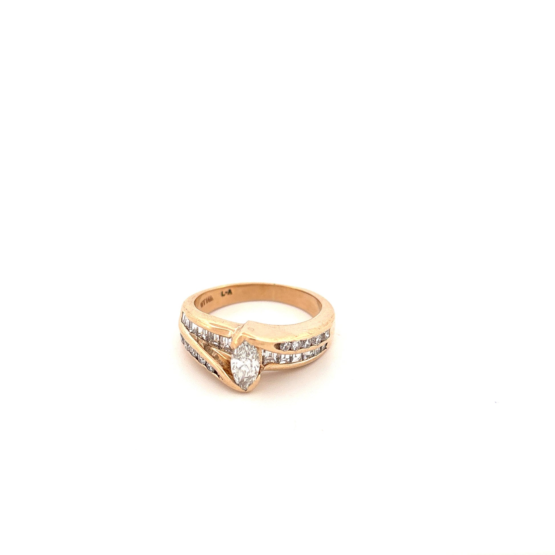 14k Marquise Diamond Ring