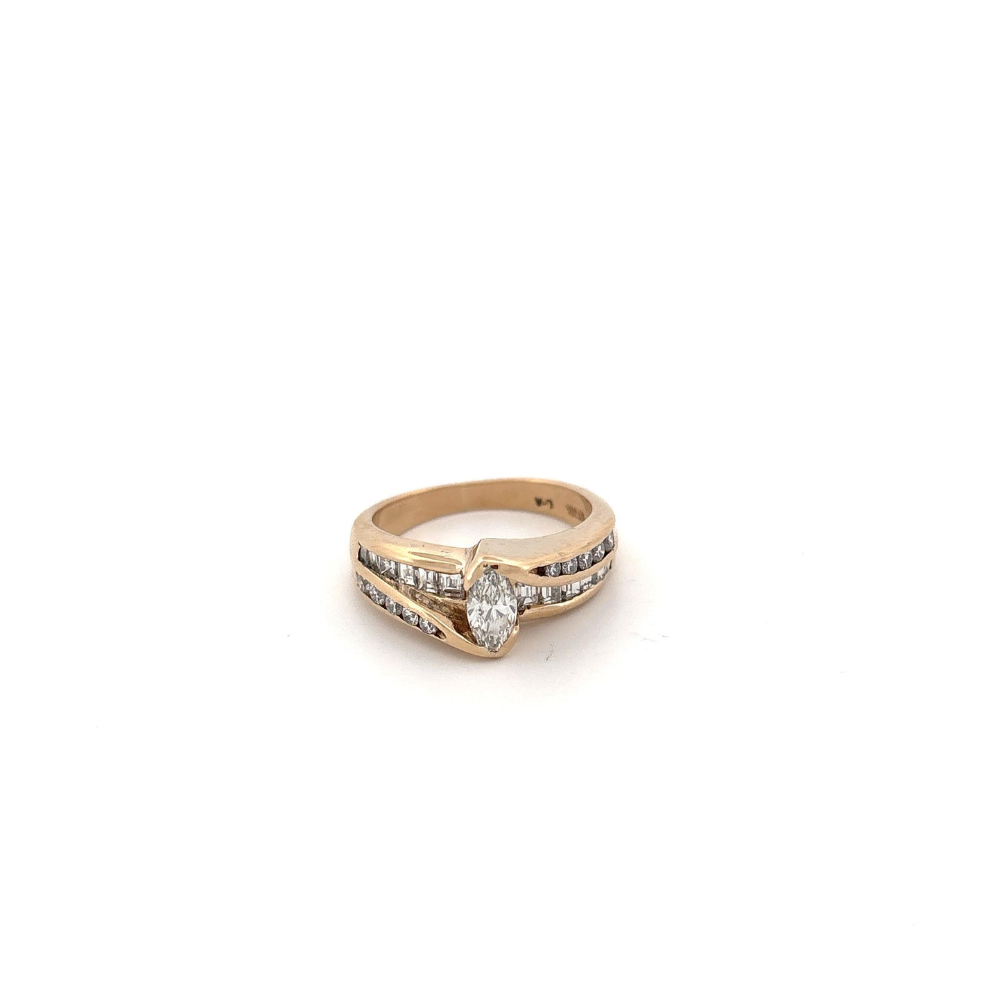 14k Marquise Diamond Ring