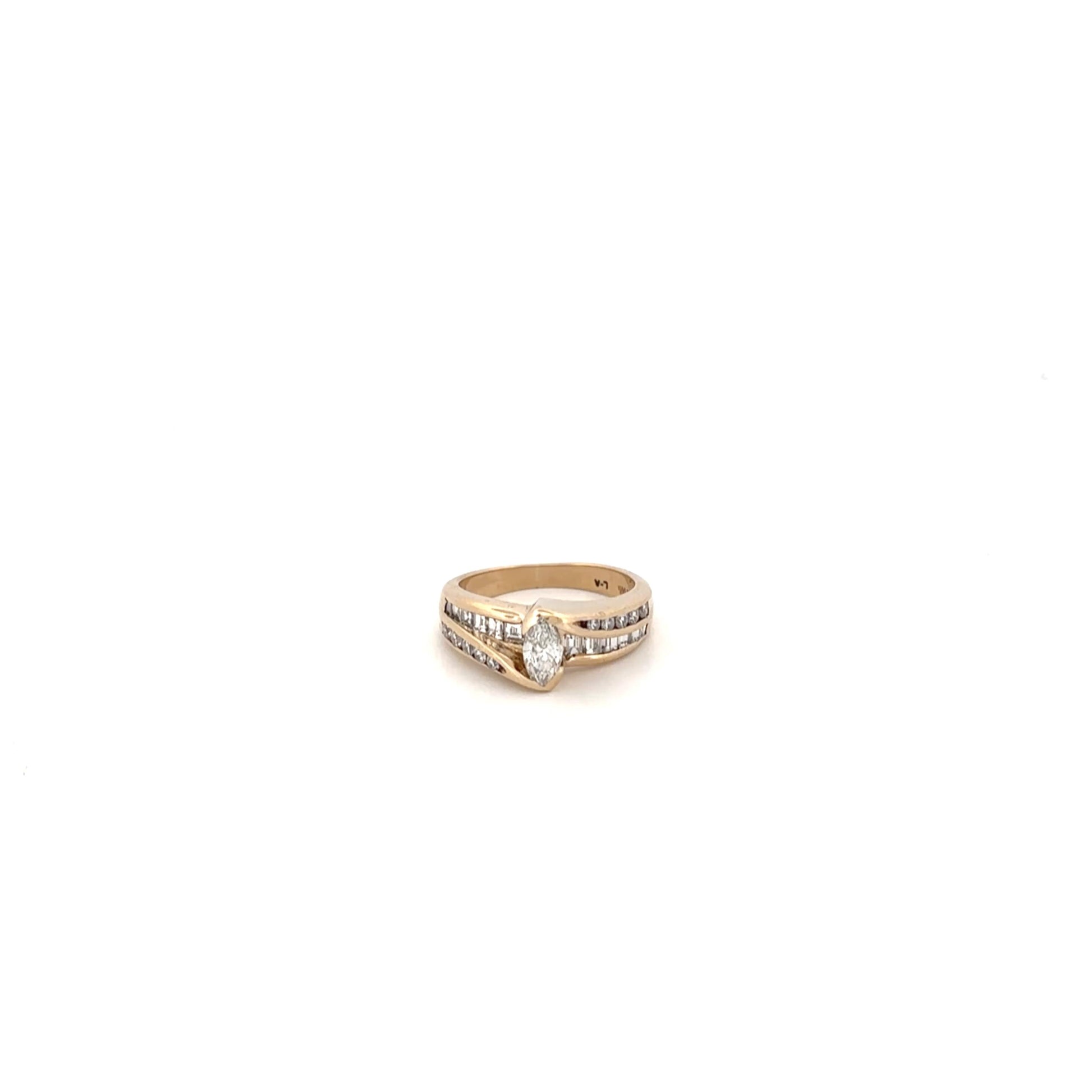14k Marquise Diamond Ring