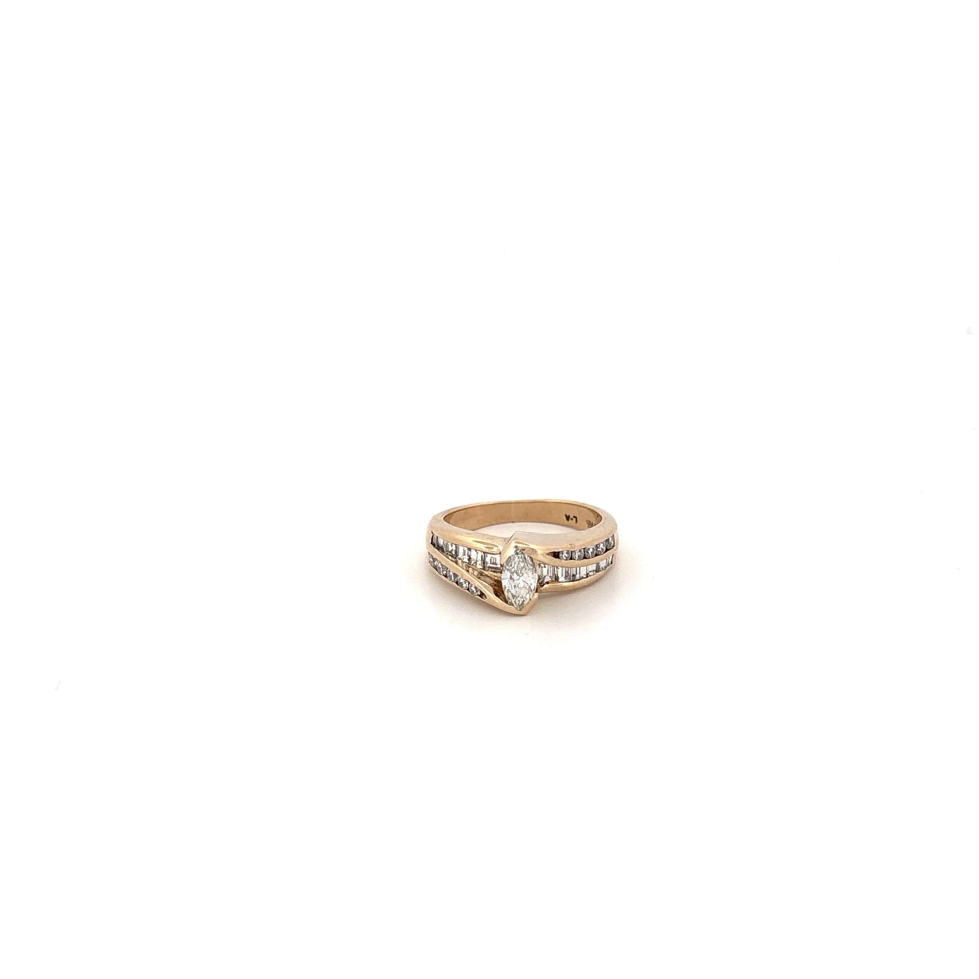 14k Marquise Diamond Ring