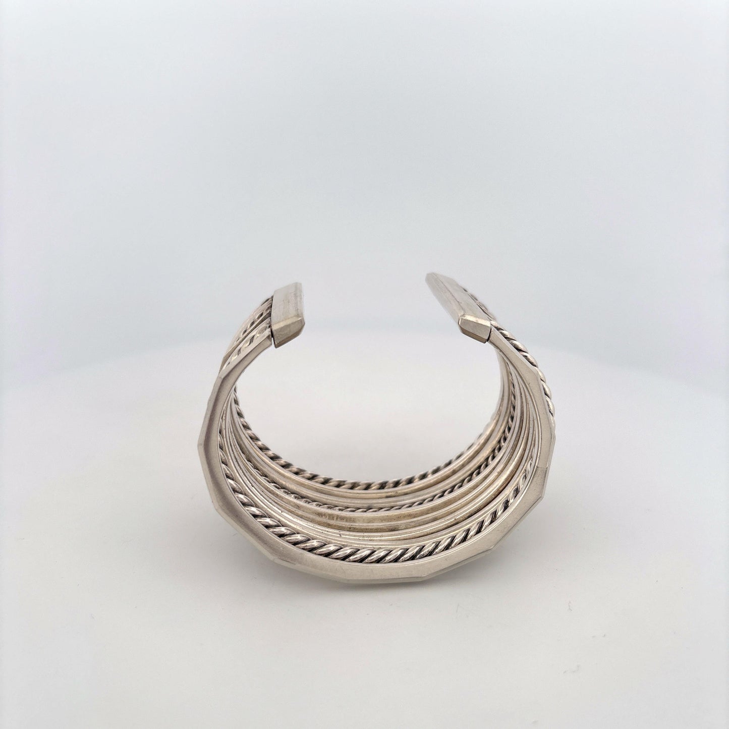 David Yurman Stax 10 Row 925 Cuff Bracelet