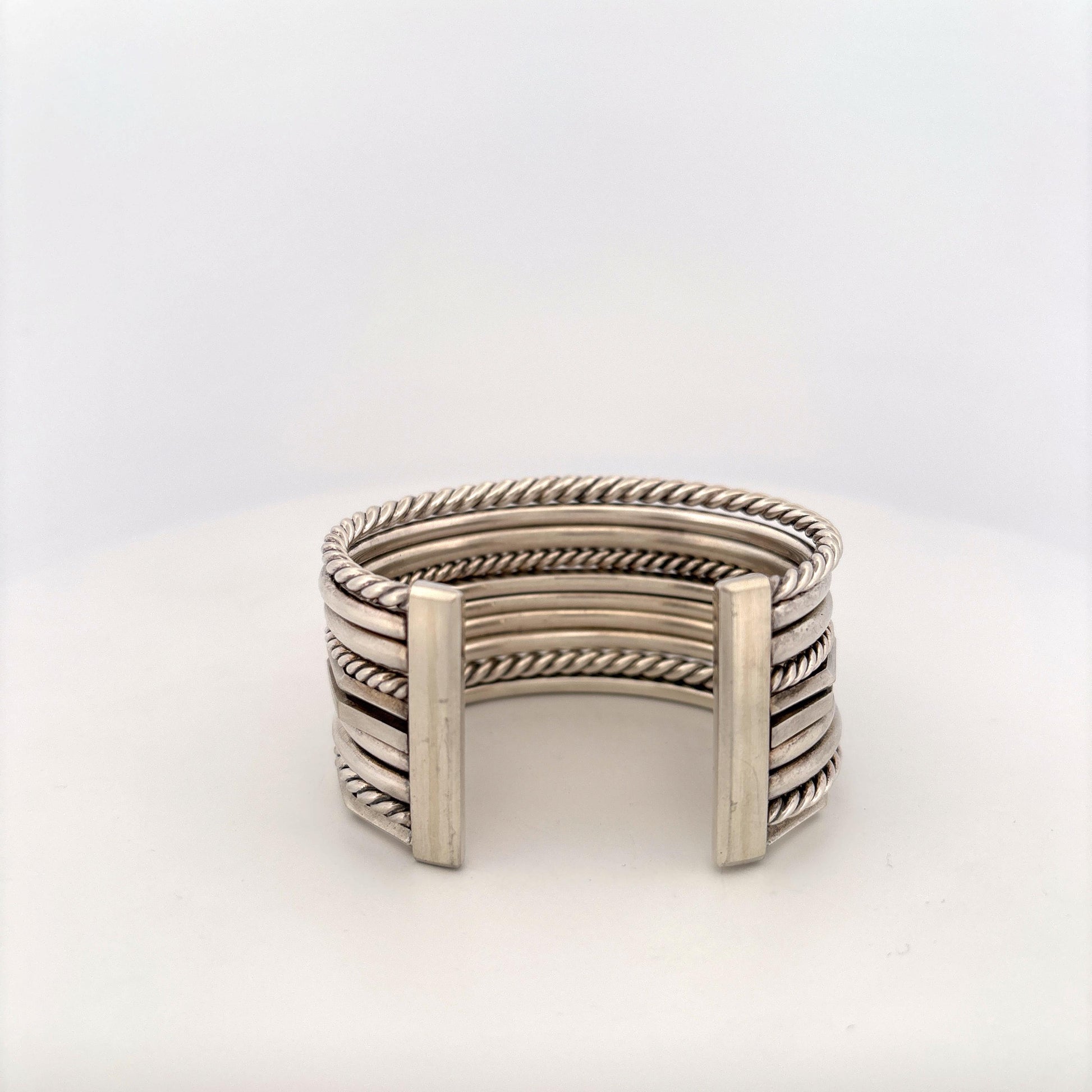 David Yurman Stax 10 Row 925 Cuff Bracelet