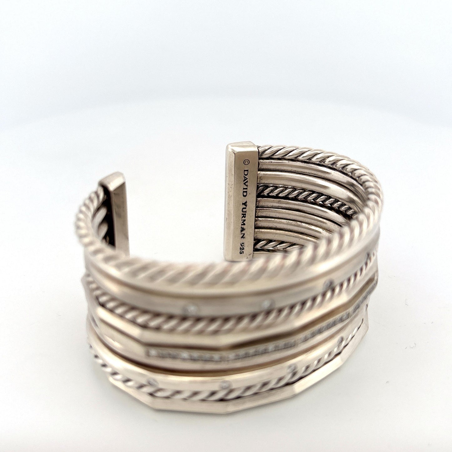 David Yurman Stax 10 Row 925 Cuff Bracelet