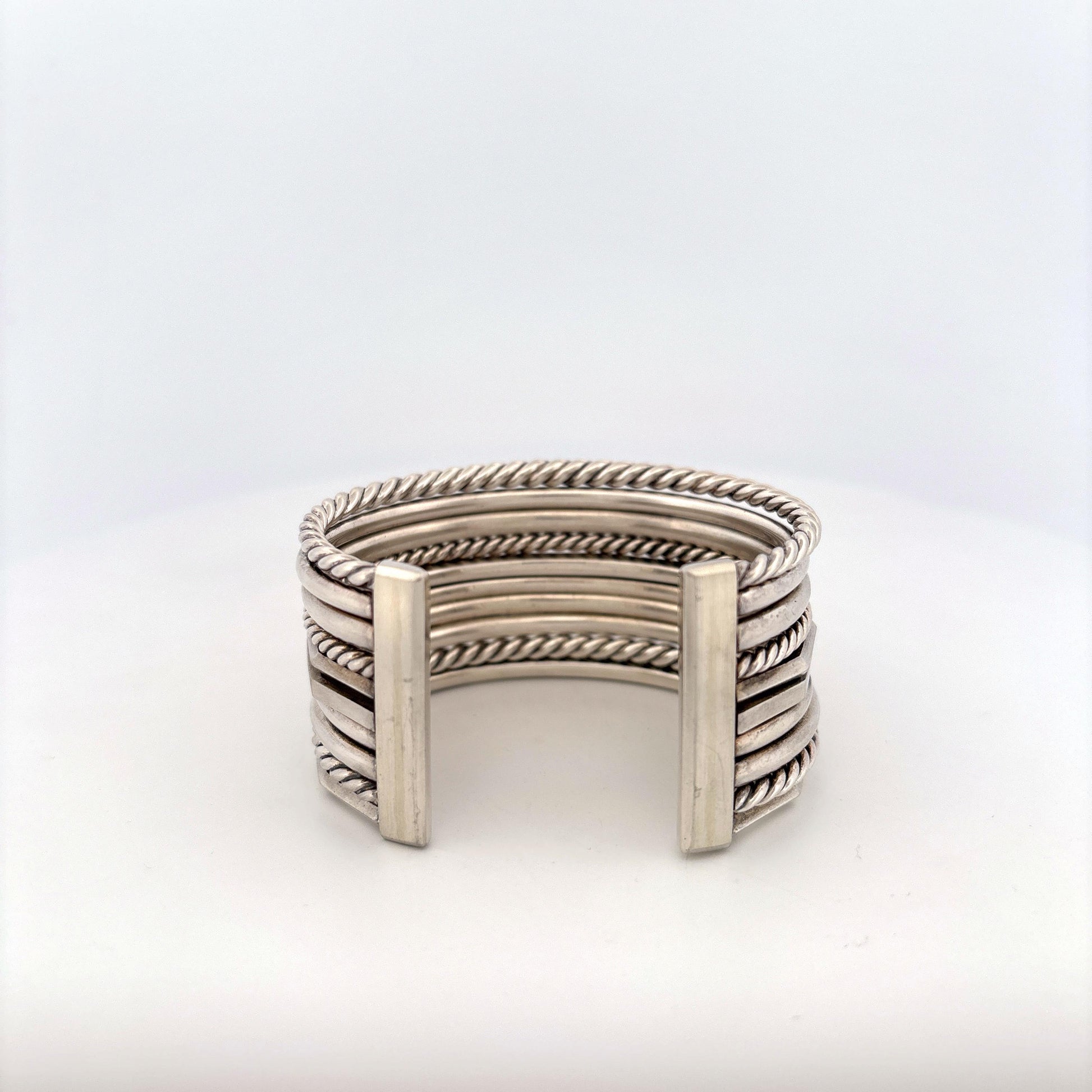David Yurman Stax 10 Row 925 Cuff Bracelet
