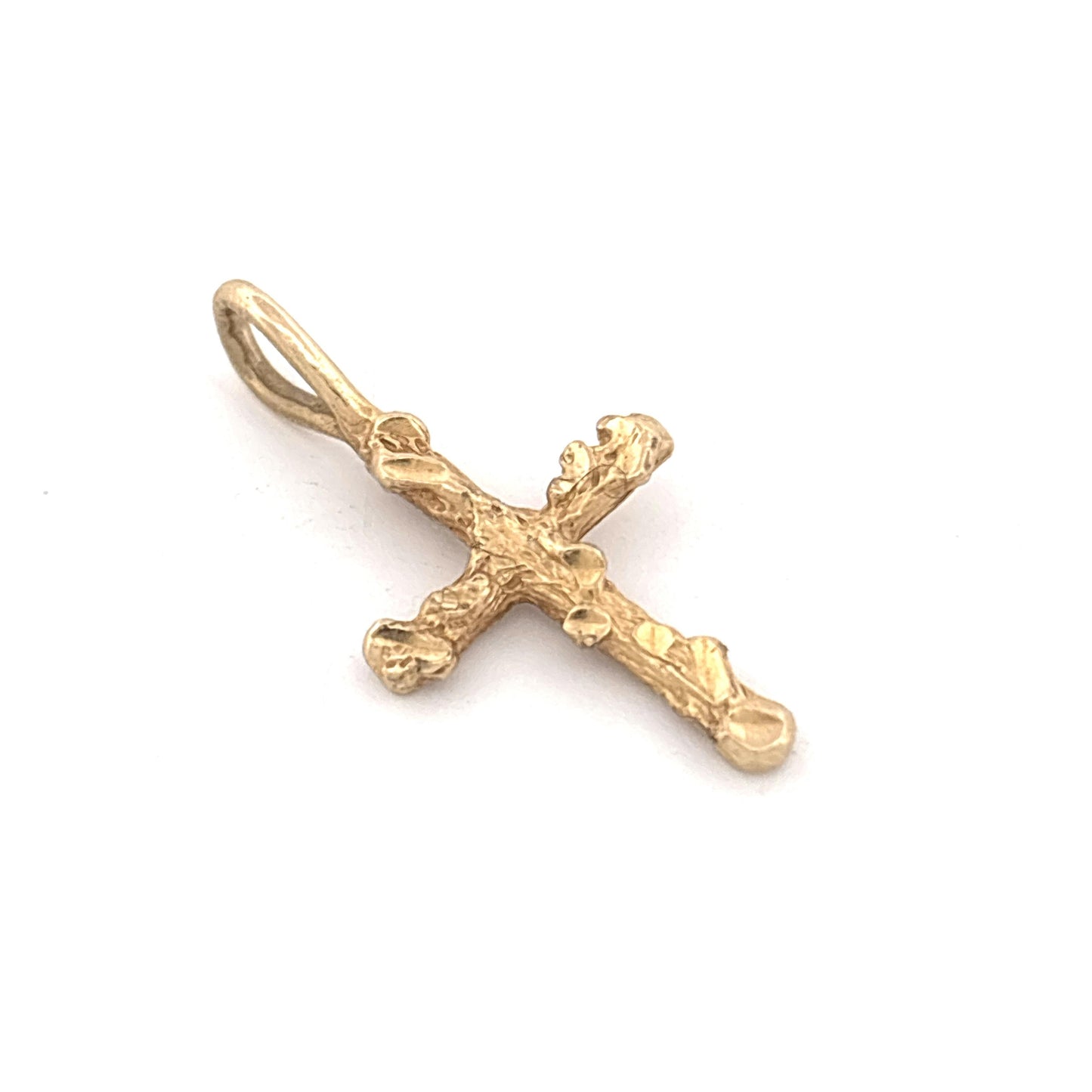 14K Gold Textured Cross