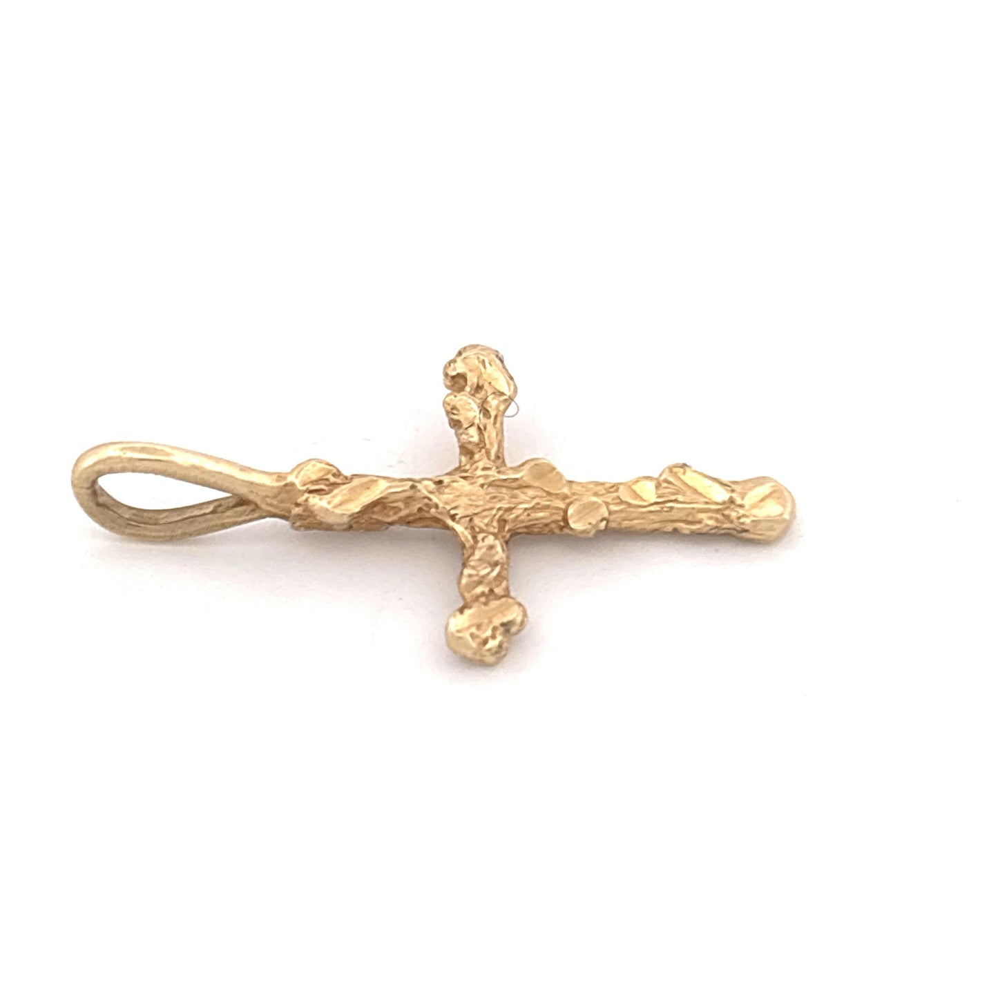 14K Gold Textured Cross