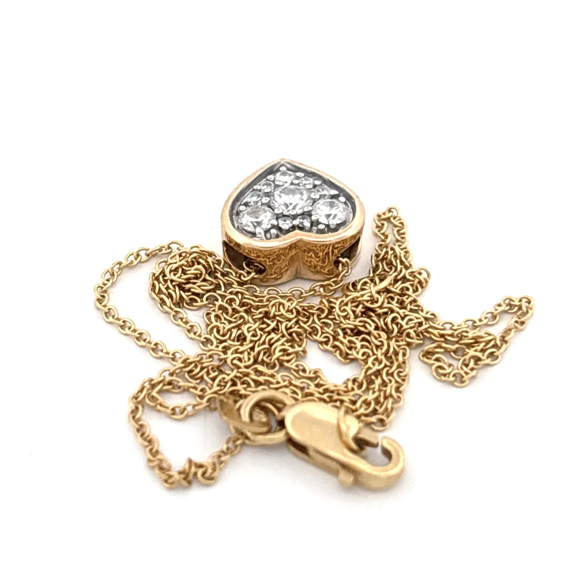 14K Diamond Heart Necklace