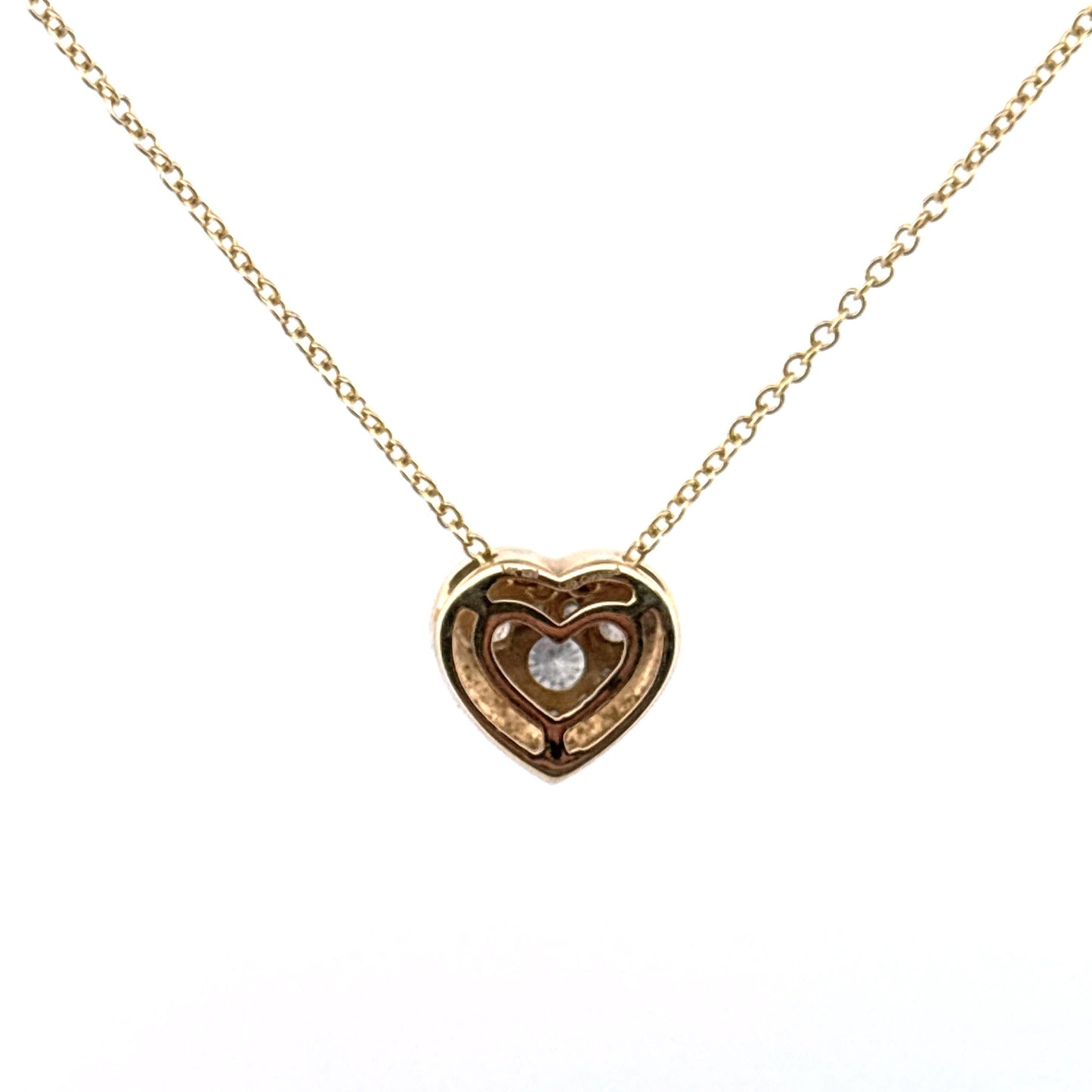 14K Diamond Heart Necklace