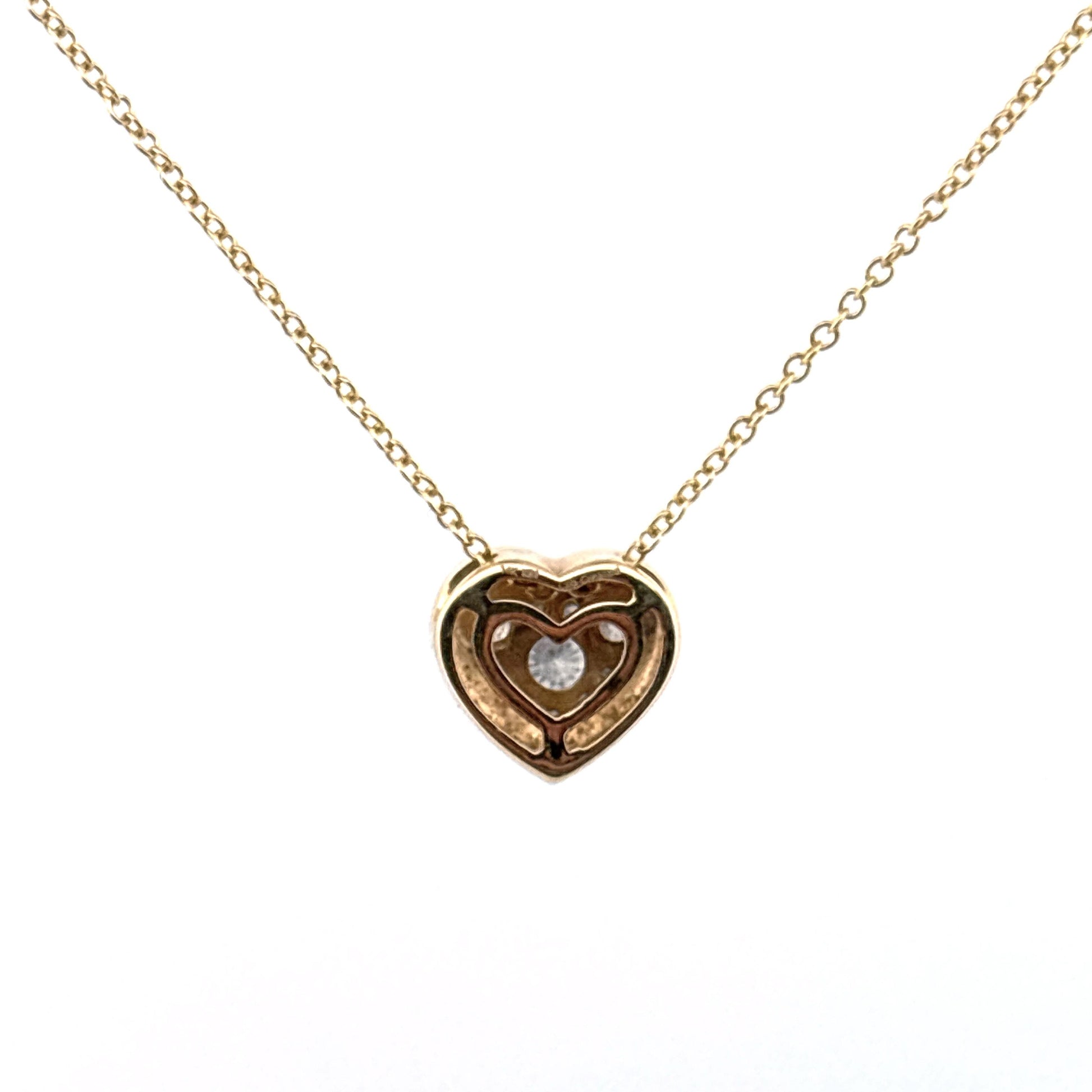 14K Diamond Heart Necklace