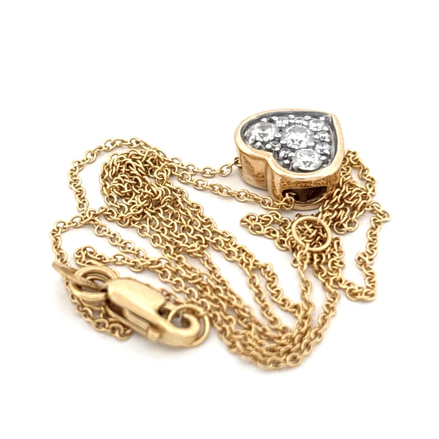 14K Diamond Heart Necklace