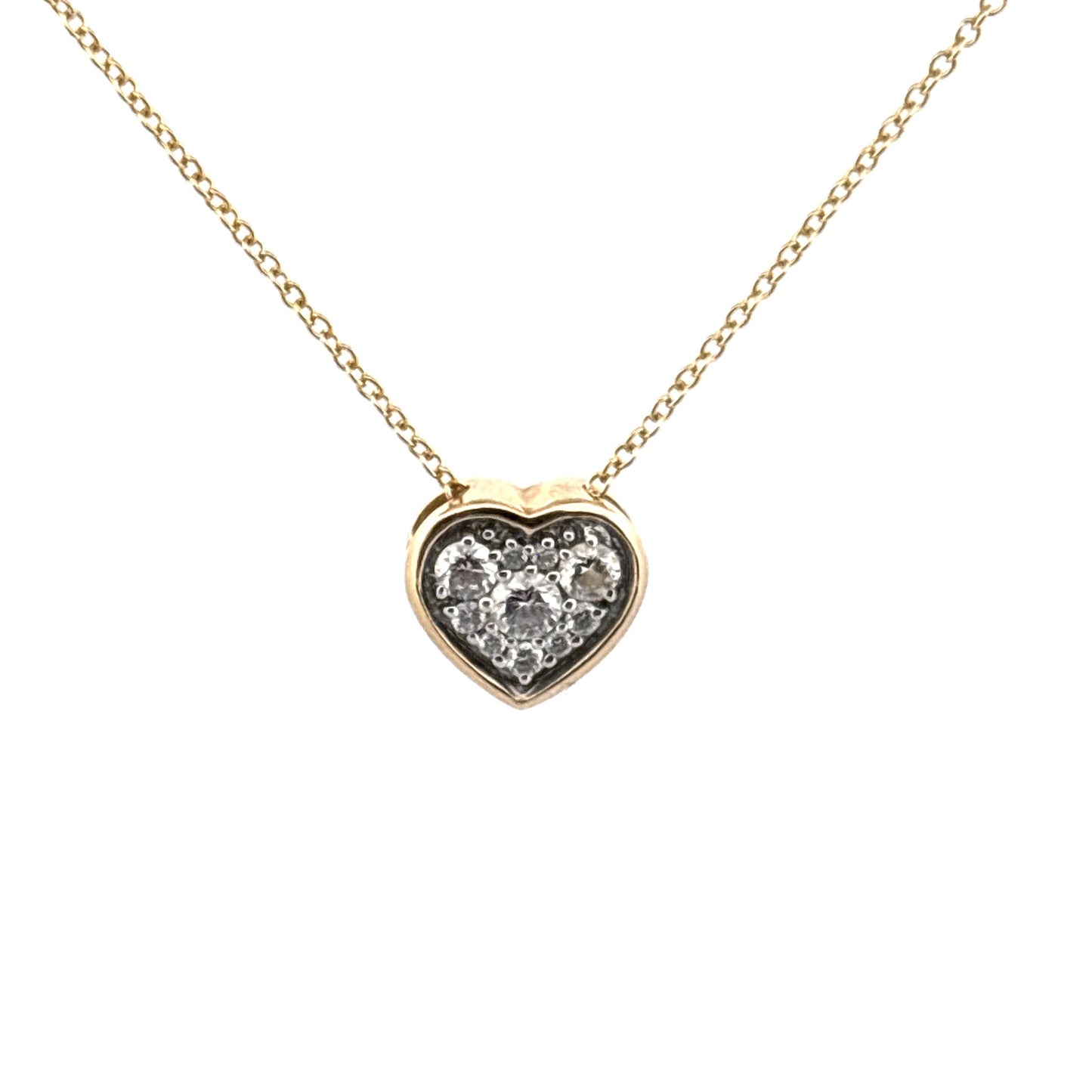 14K Diamond Heart Necklace