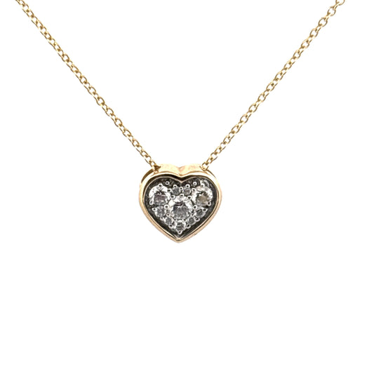 14K Diamond Heart Necklace