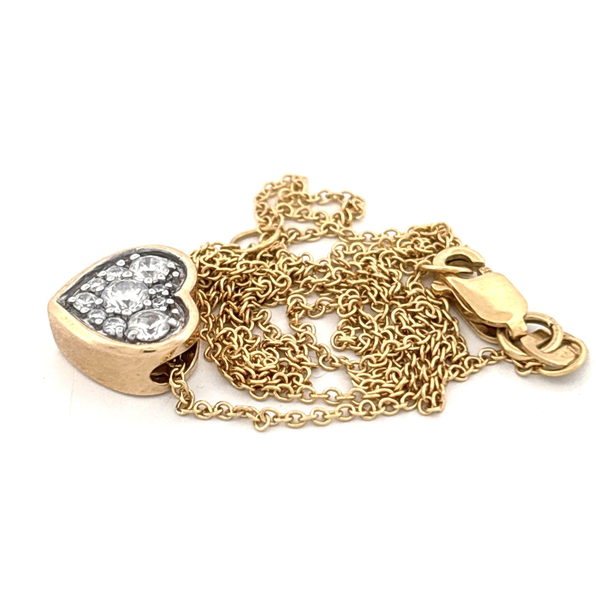 14K Diamond Heart Necklace