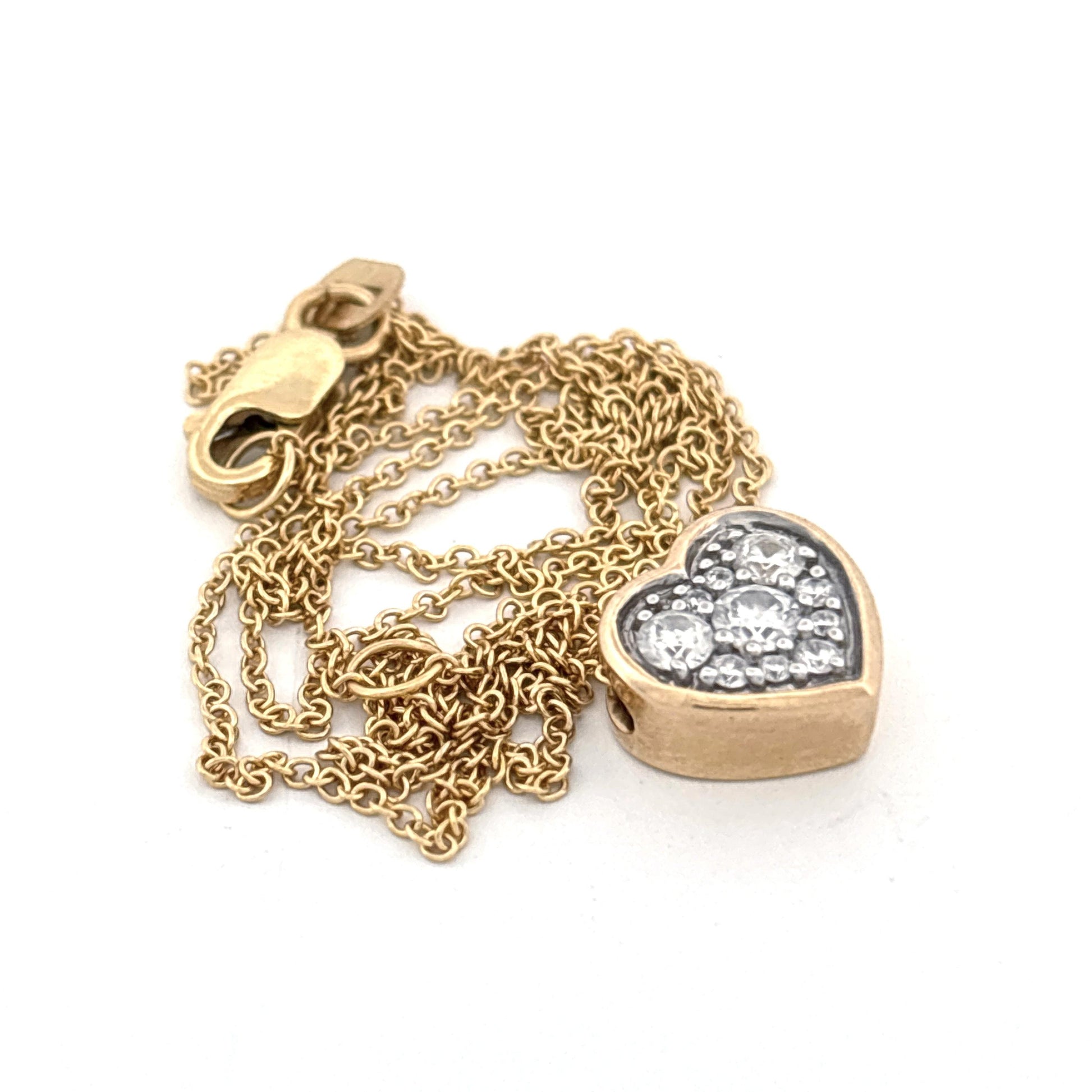 14K Diamond Heart Necklace