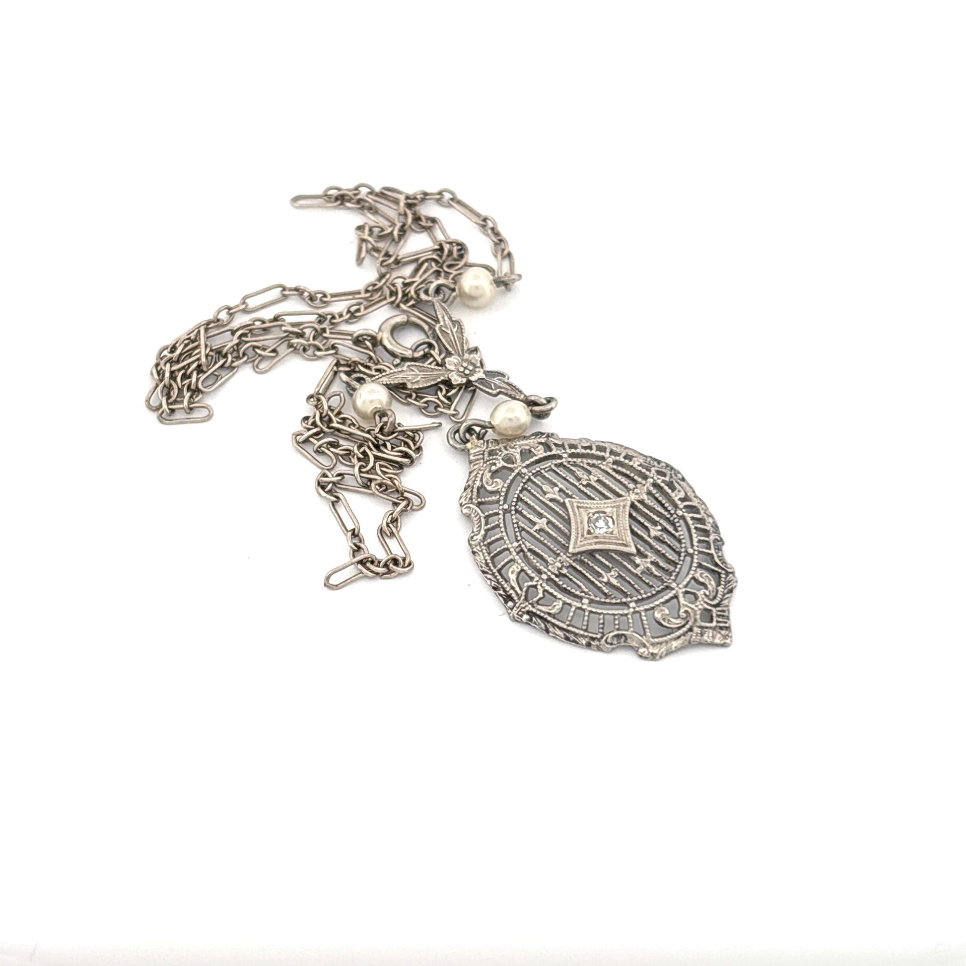 10K Filigree Lavaliere