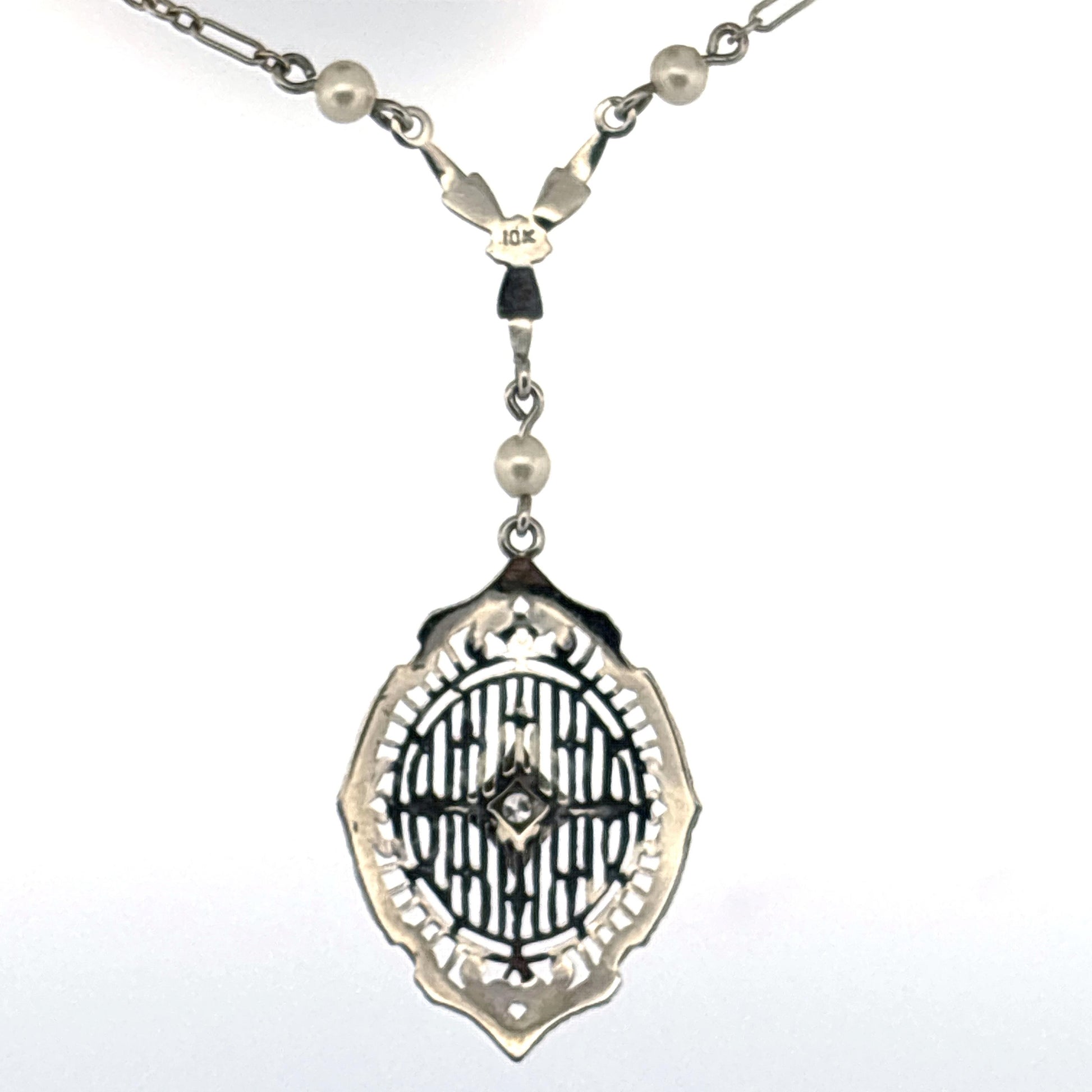 10K Filigree Lavaliere