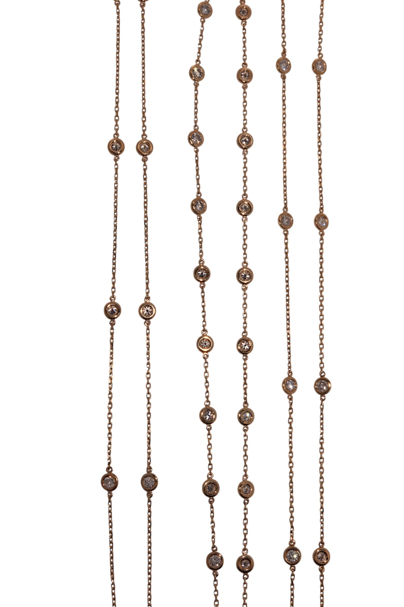 14K Gold Diamonds by the Inch Necklaces and Bracelets – Various Sizes Available