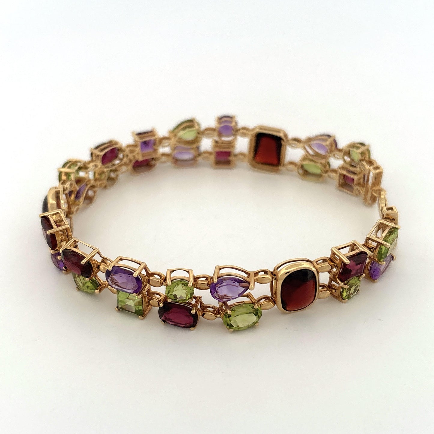 10K Multi-Gemstone Bracelet