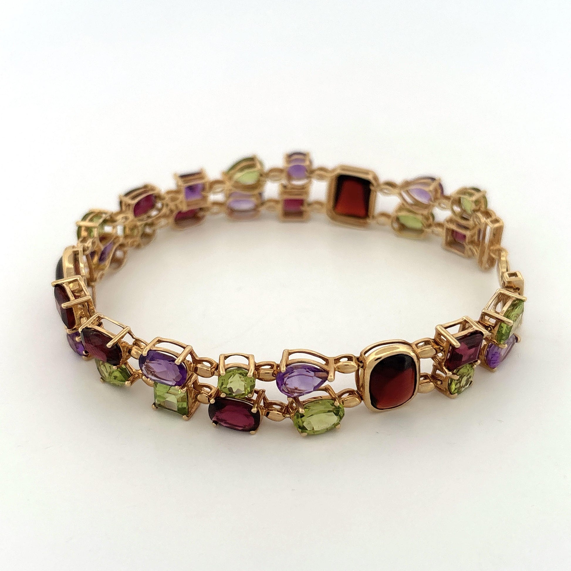 10K Multi-Gemstone Bracelet