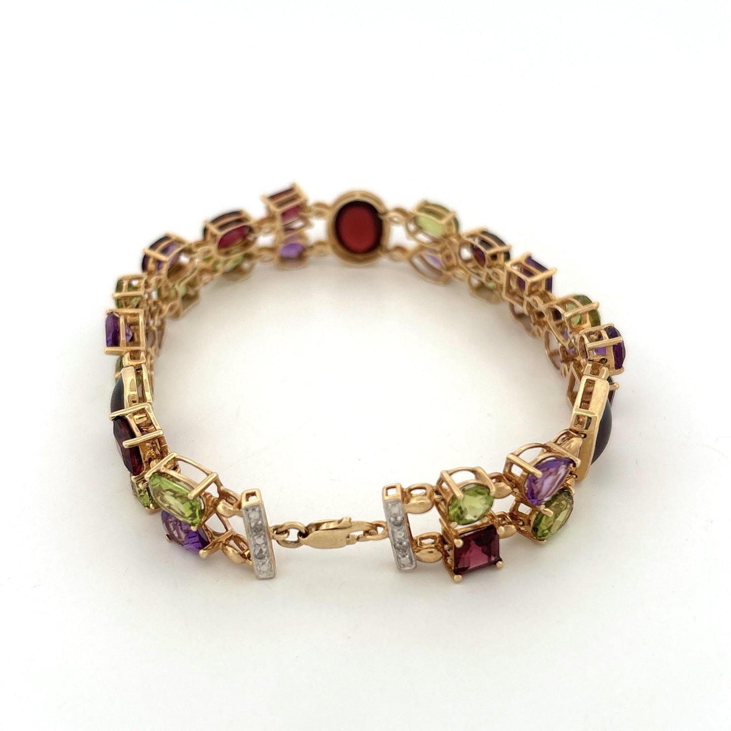 10K Multi-Gemstone Bracelet