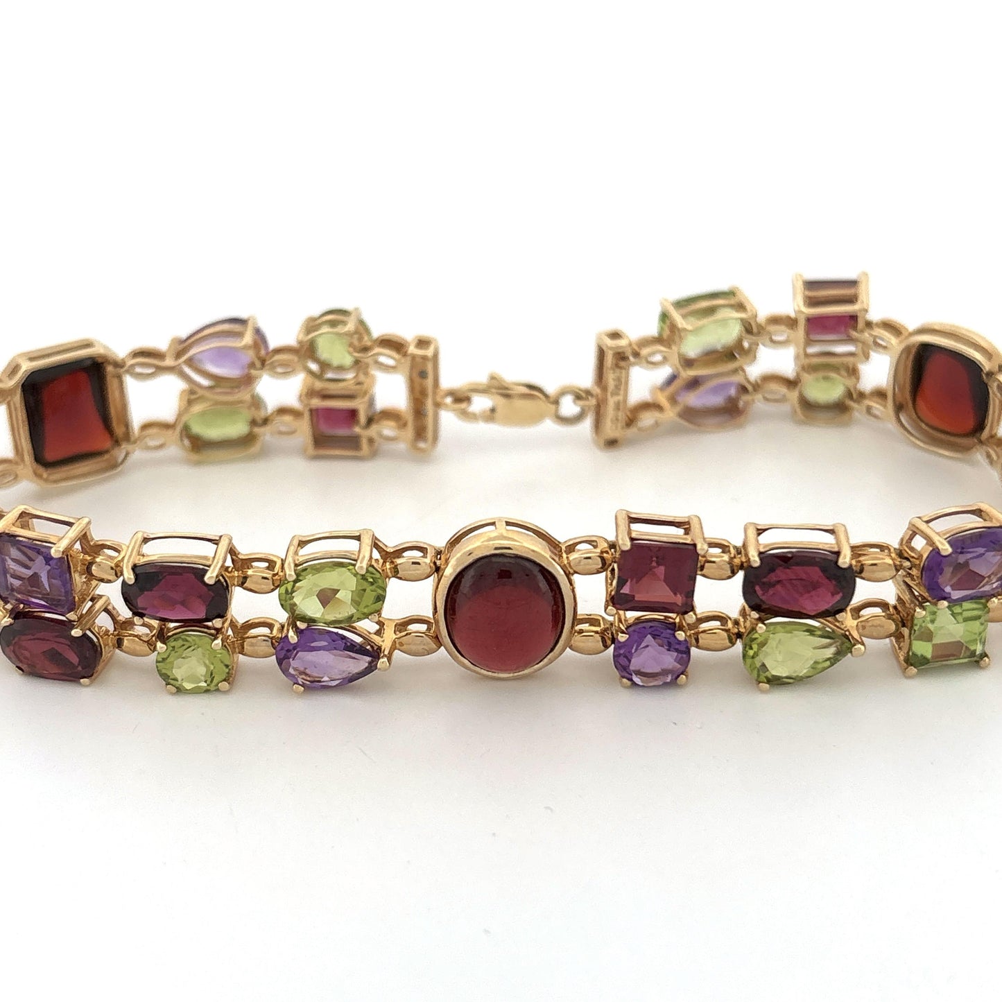 10K Multi-Gemstone Bracelet
