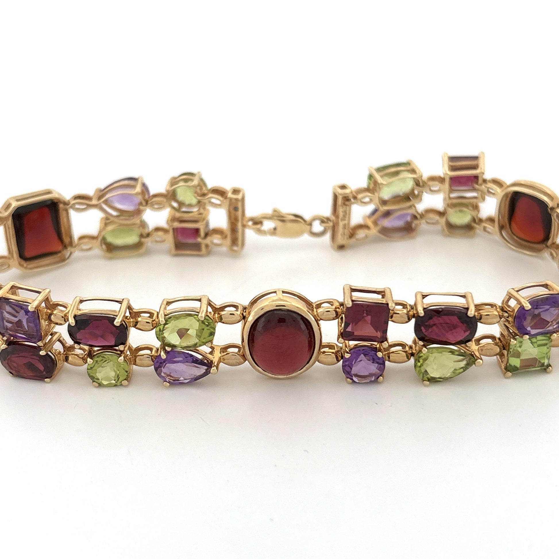 10K Multi-Gemstone Bracelet