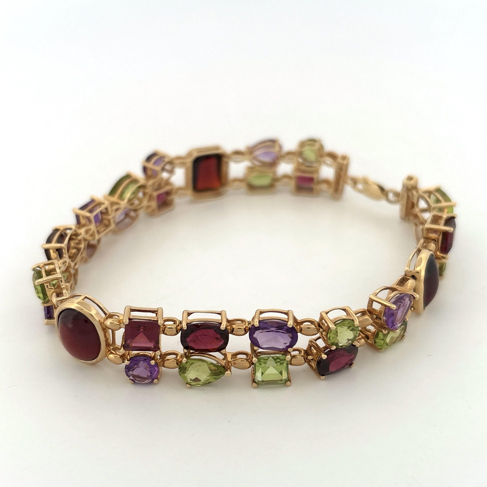 10K Multi-Gemstone Bracelet