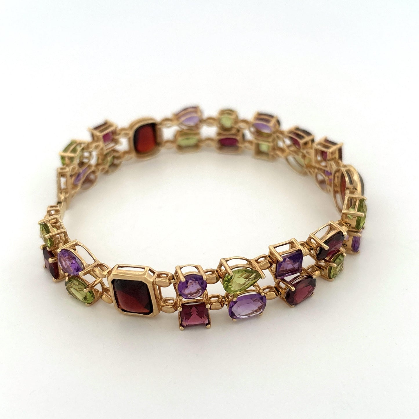 10K Multi-Gemstone Bracelet