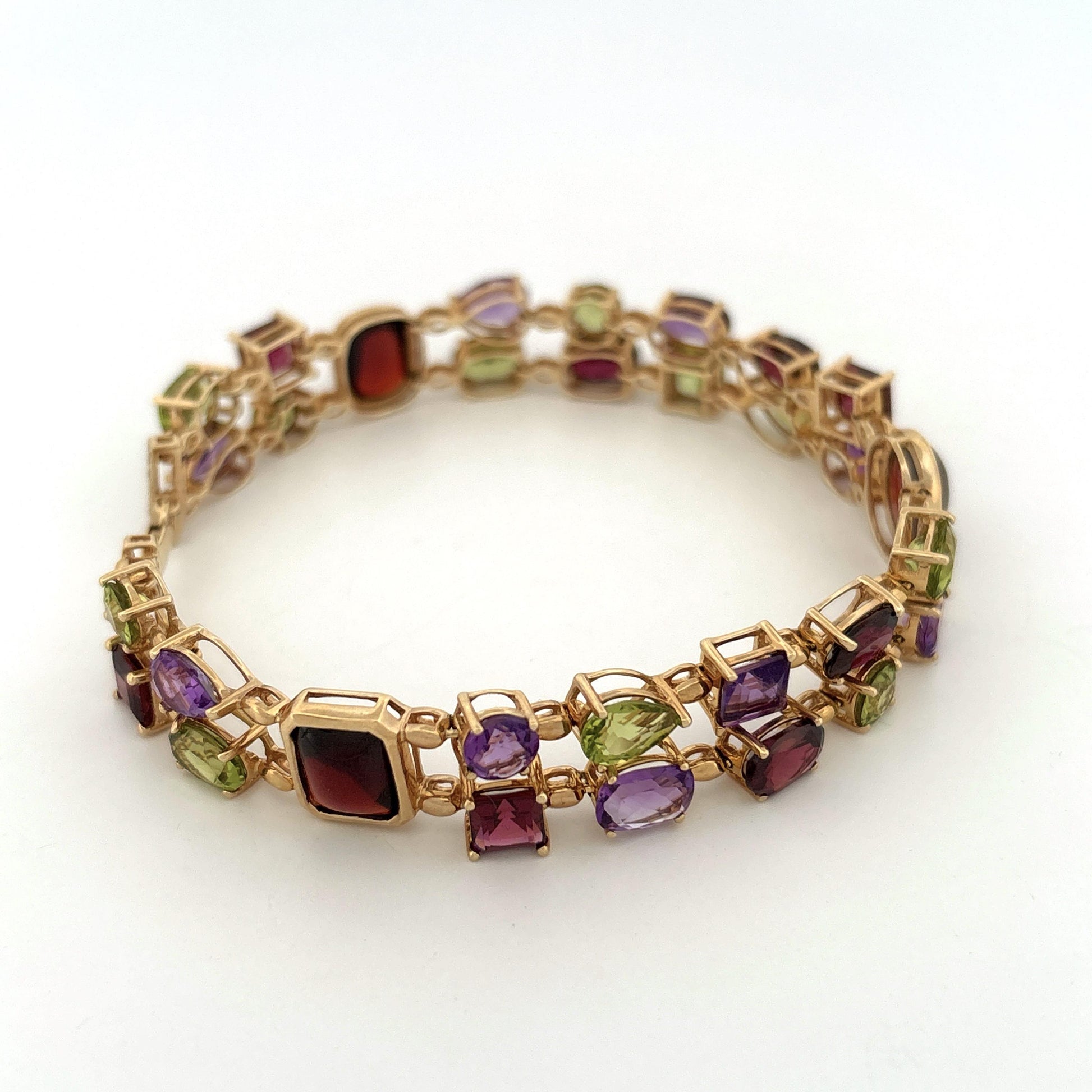 10K Multi-Gemstone Bracelet