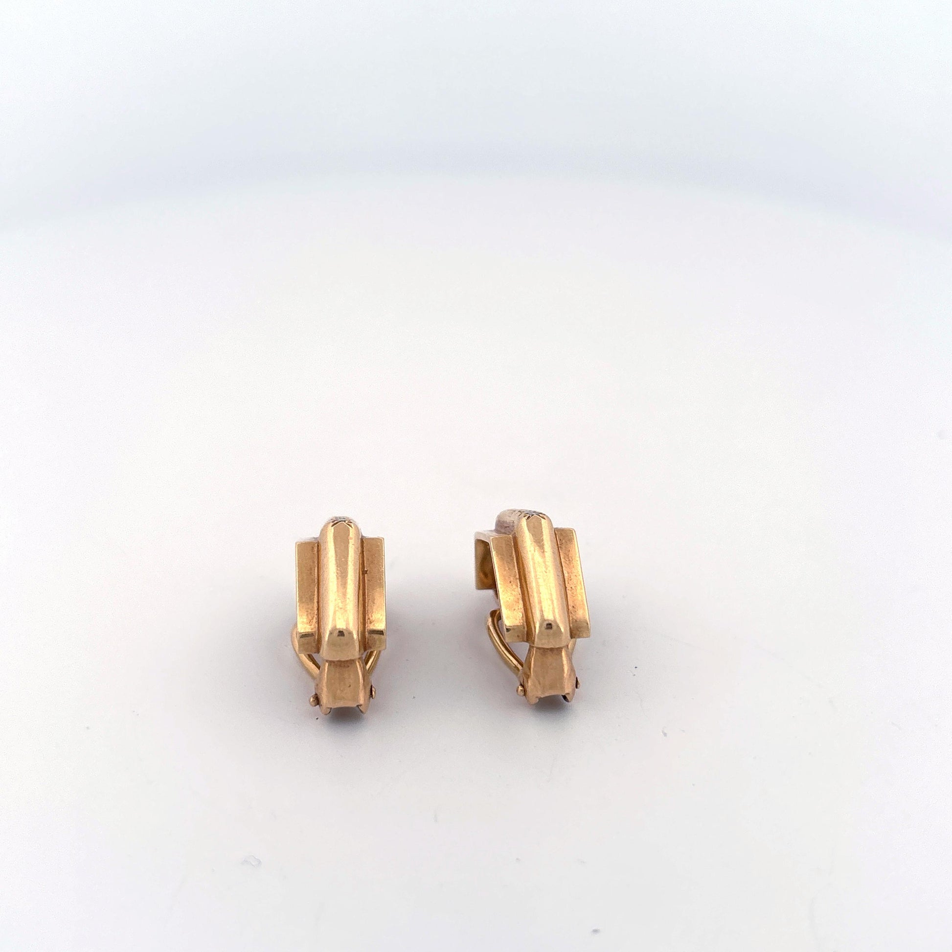 14K Yellow Gold Diamond Hoops