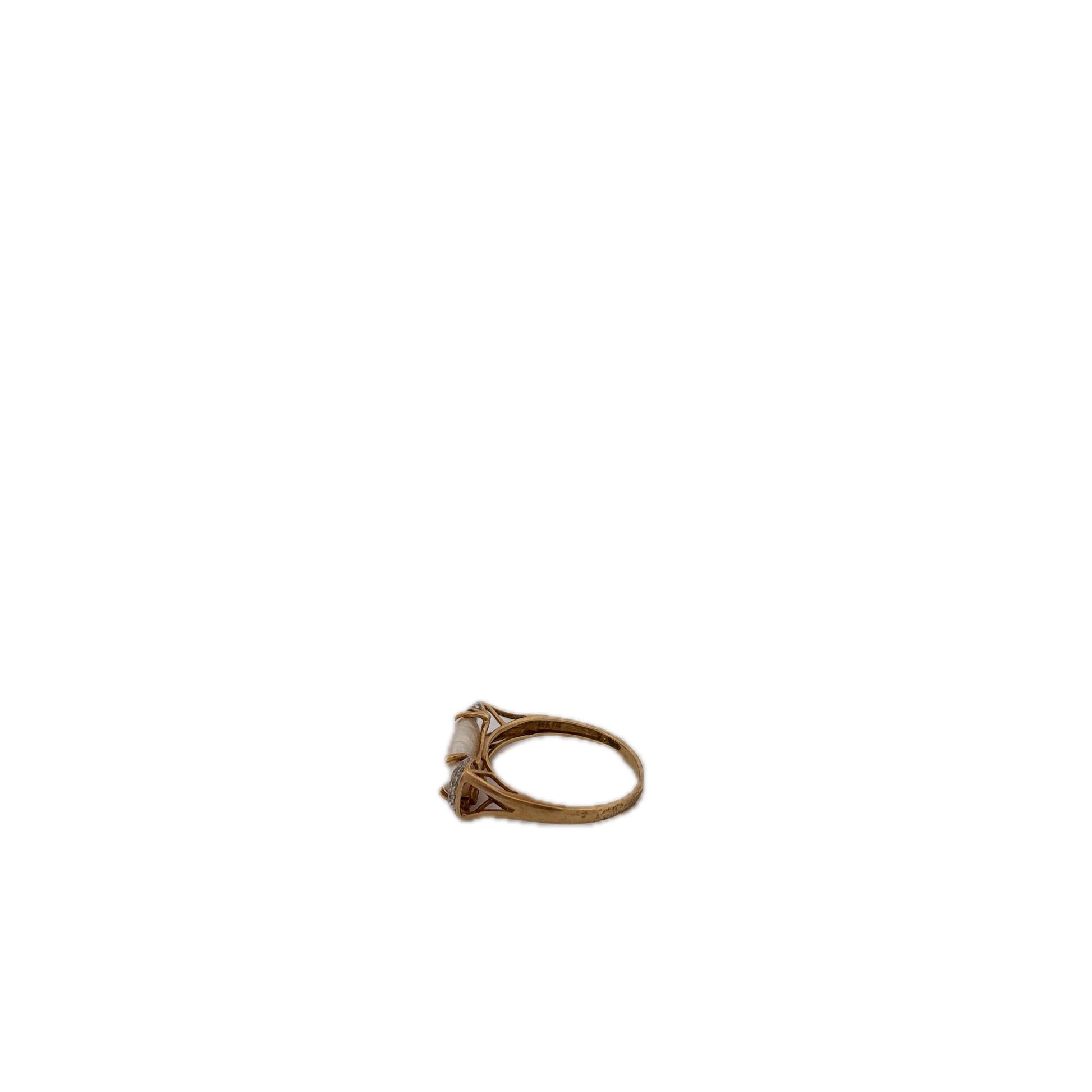 14K Two Tone Diamond Earring Huggies