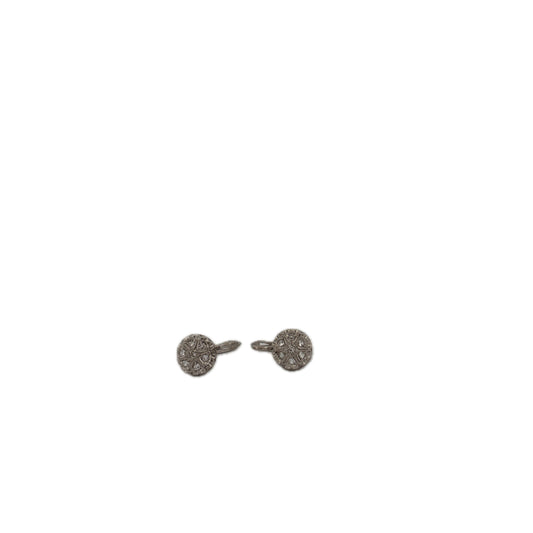 18K White Gold Flower Diamond Drop Earrings