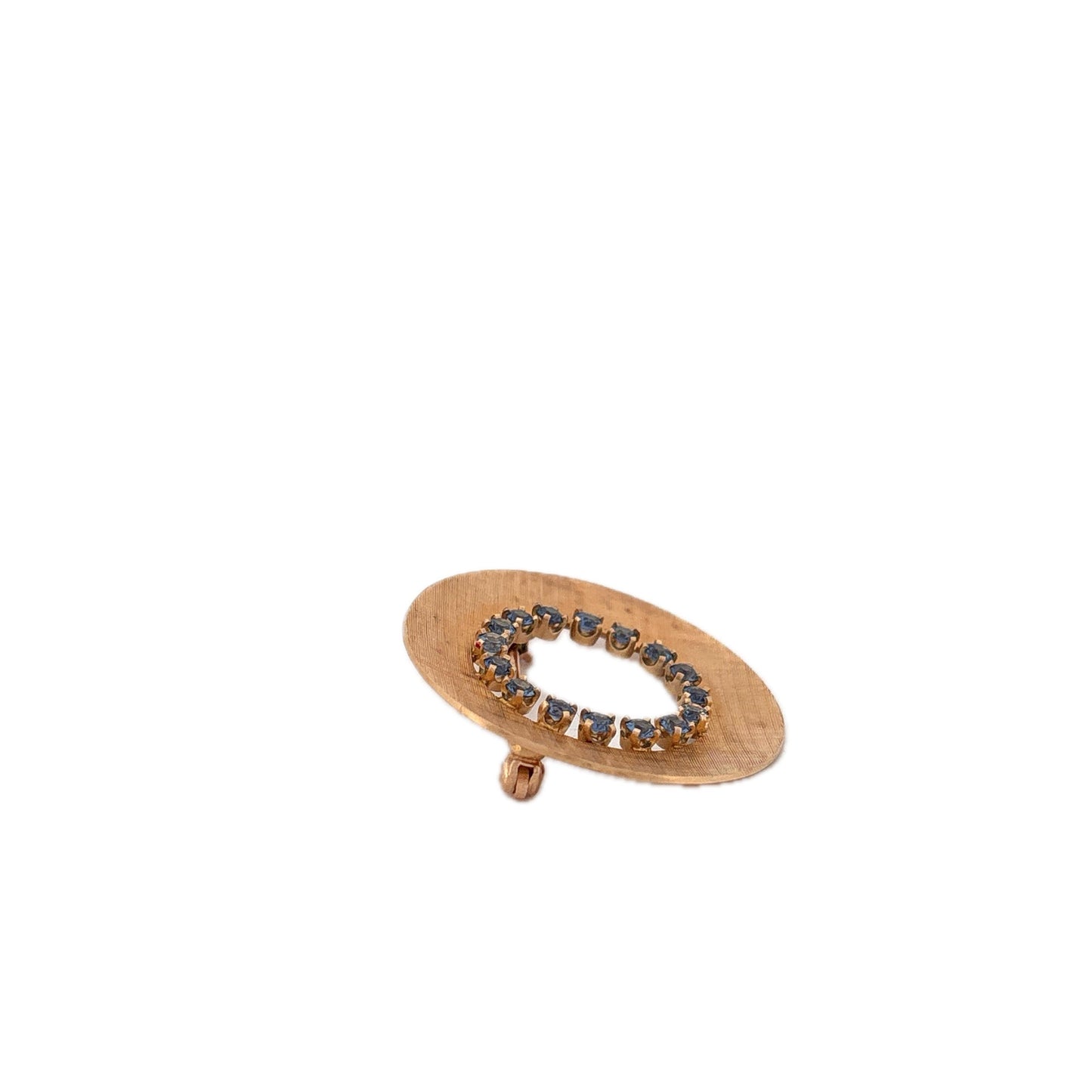 GIA 14K Yellow Gold Brooch Sapphire 1.0ctw
