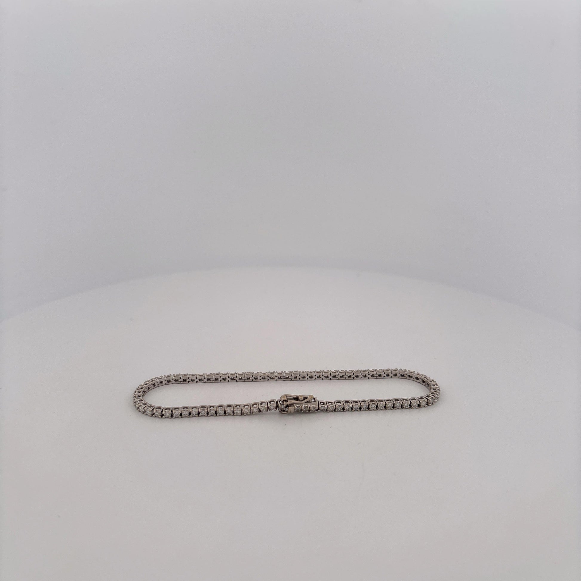 14K White Gold Tennis Bracelet 1.18 Carats