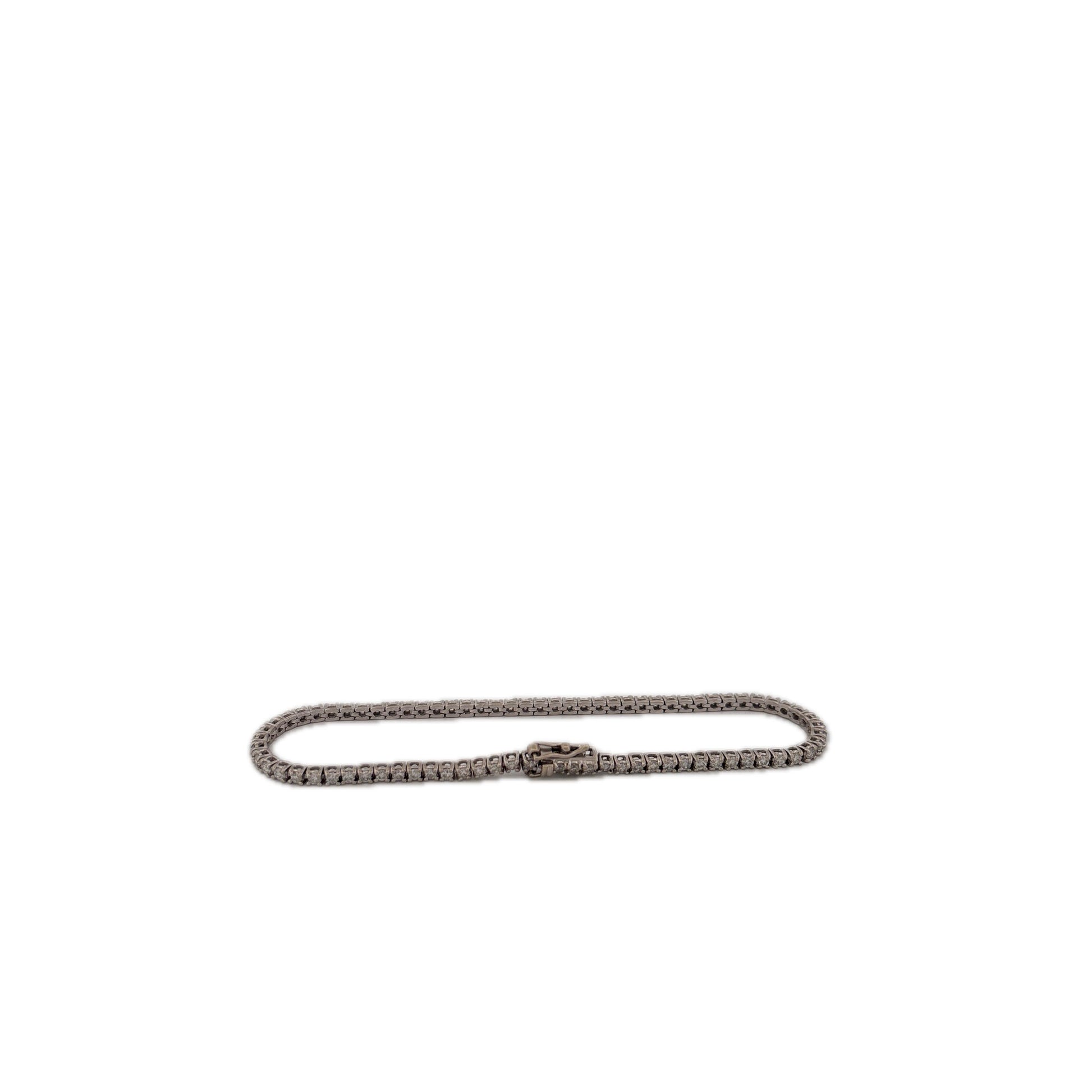 14K White Gold Tennis Bracelet 1.18 Carats