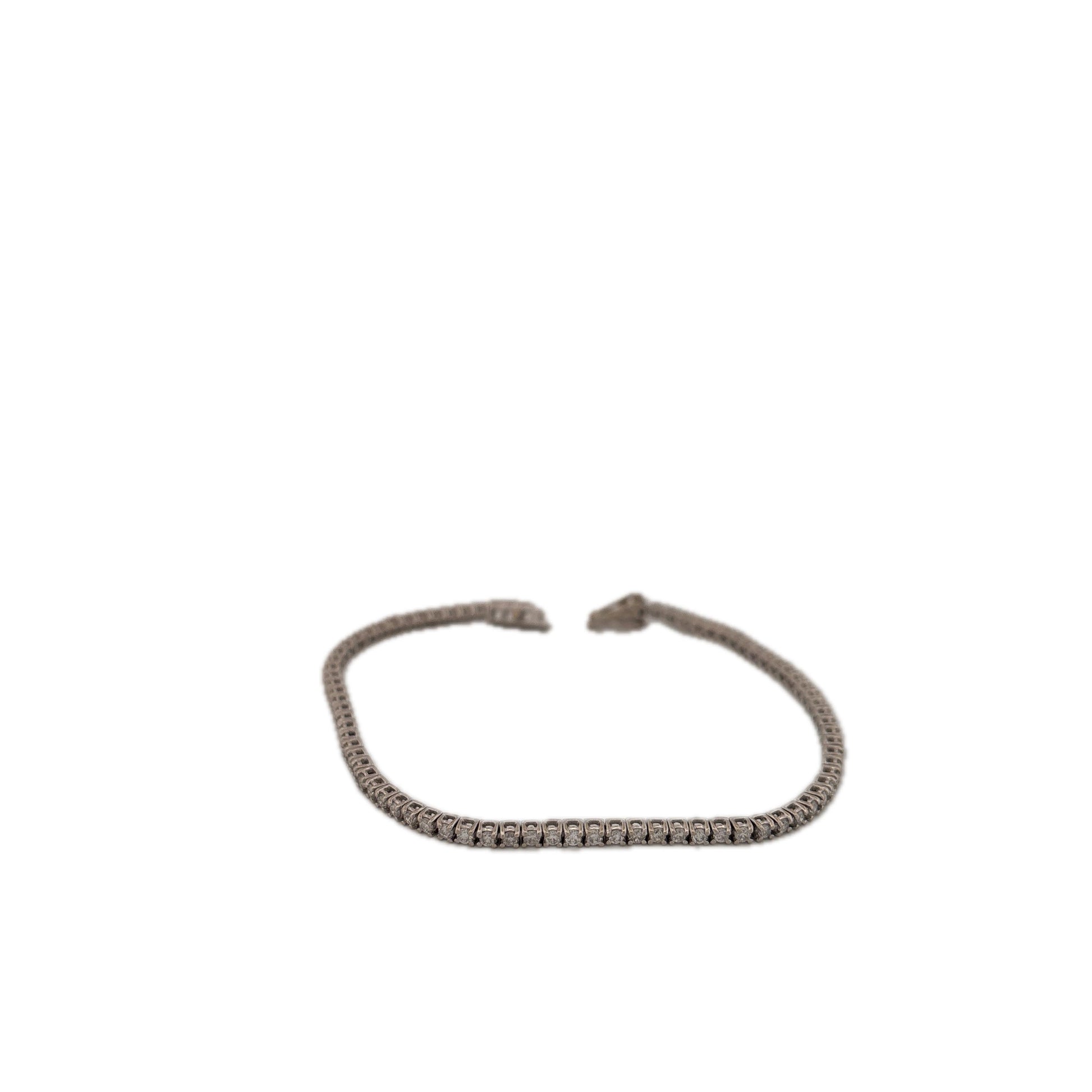 14K White Gold Tennis Bracelet 1.18 Carats