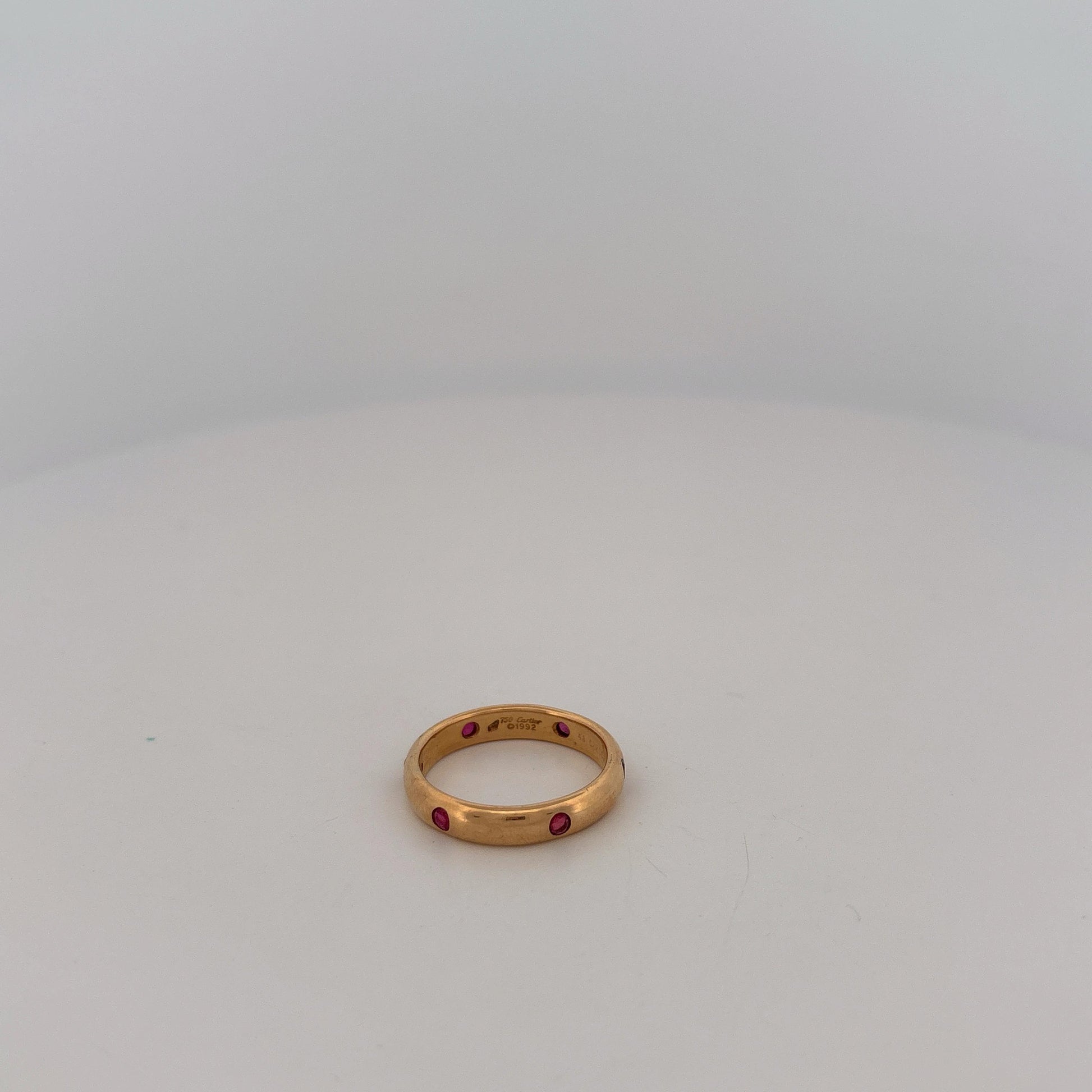 18K Yellow Gold Cartier Ring with Ruby