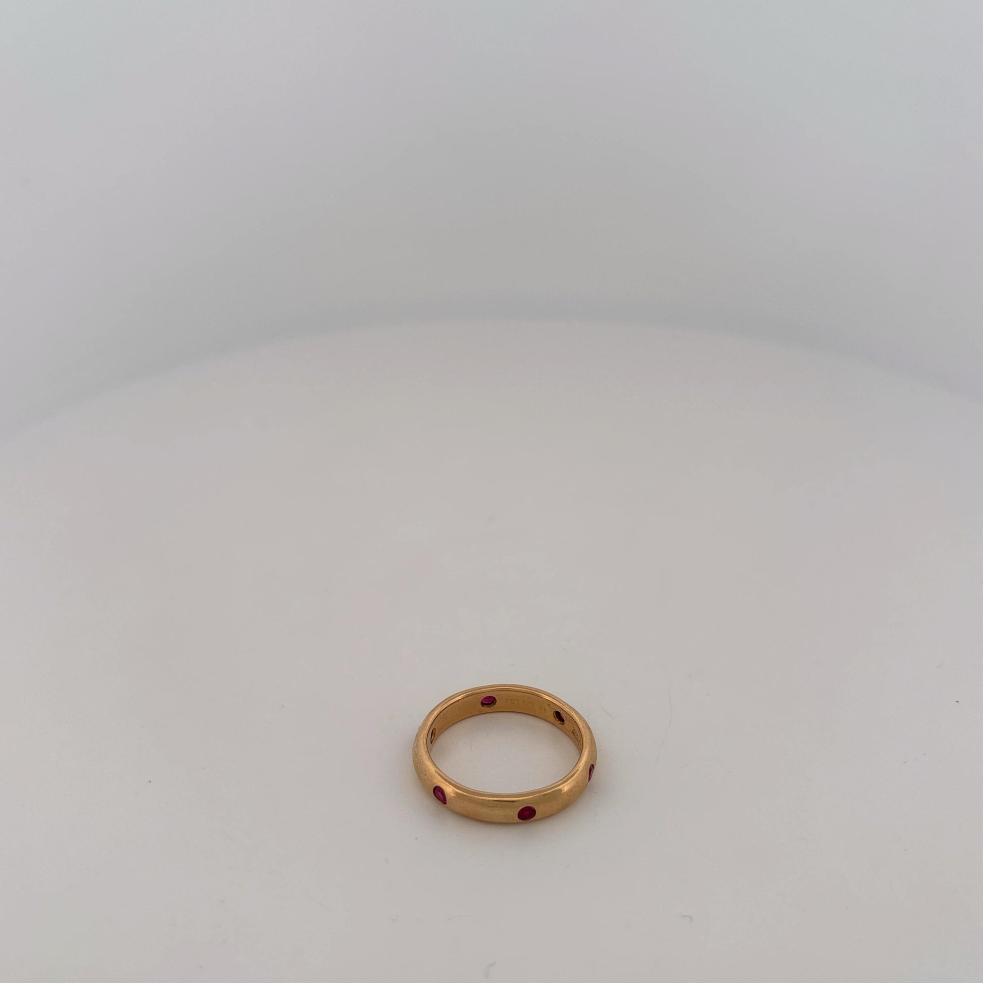 18K Yellow Gold Cartier Ring with Ruby
