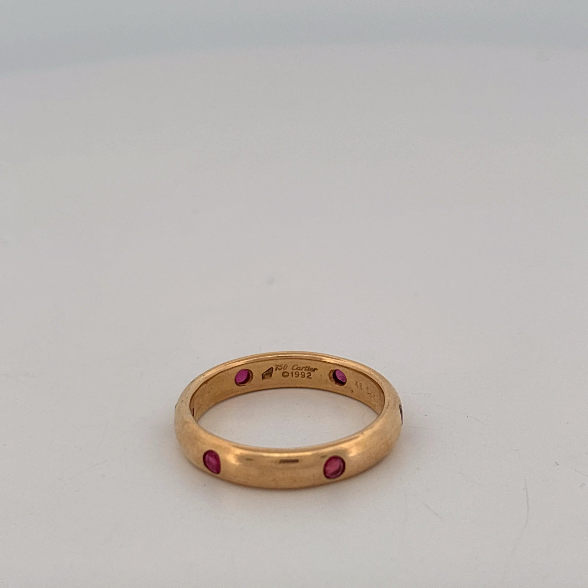 18K Yellow Gold Cartier Ring with Ruby